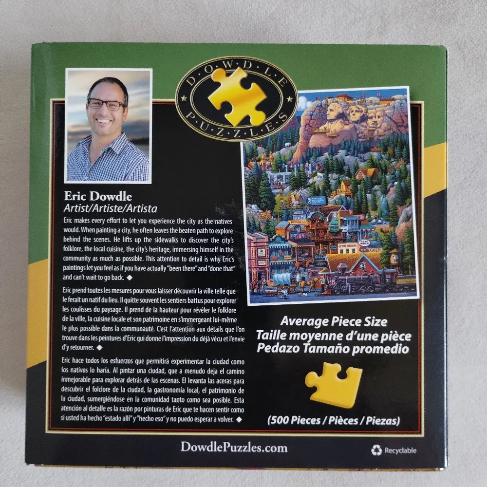 DOWDLE Puzzle The Black Hills 500 Pieces National Parks Series Game